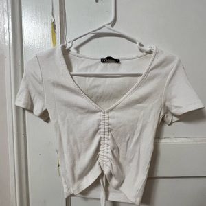 Zara White Crop Top